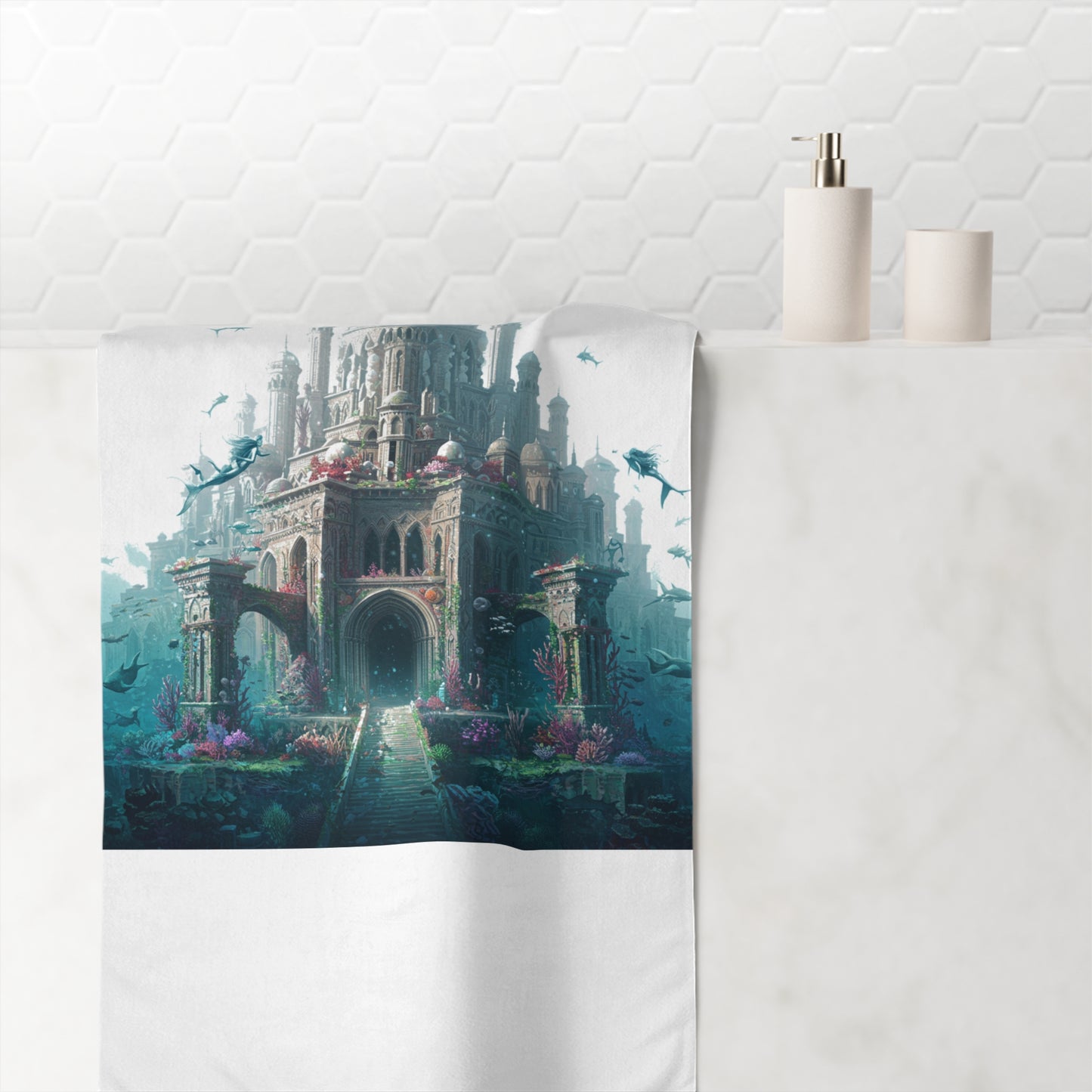 Atlantis Escape Mink-Cotton Towel - Dive into Comfort