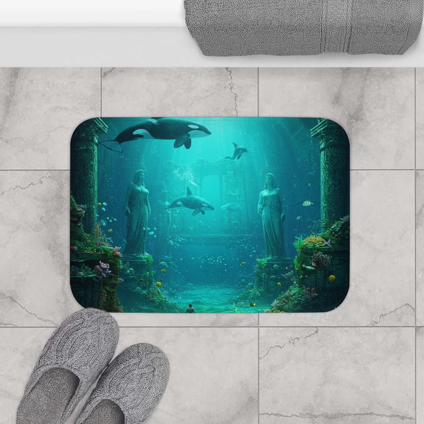 Atlantis Escape Casual Bath Mat - Dive into Comfort