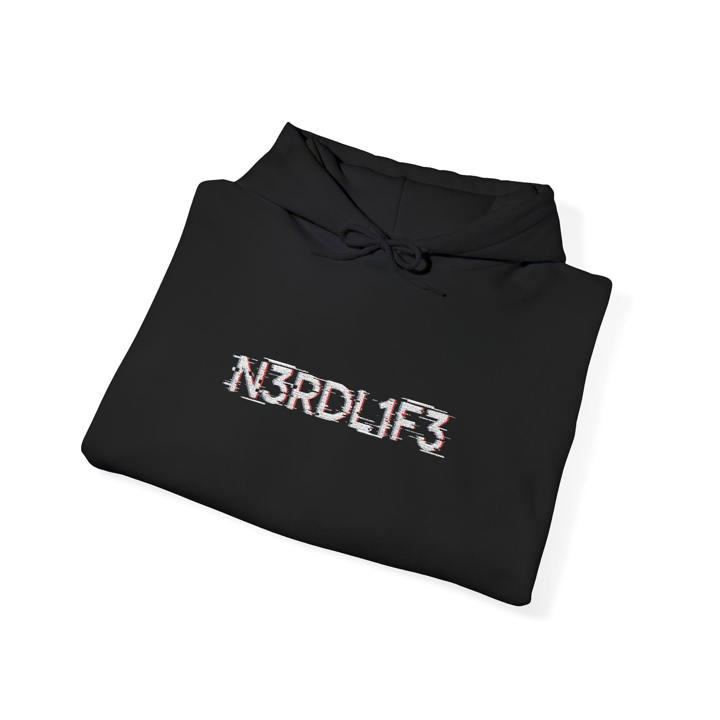 NOTGPT "N3RDL1F3" Glitched Black - Hoodie