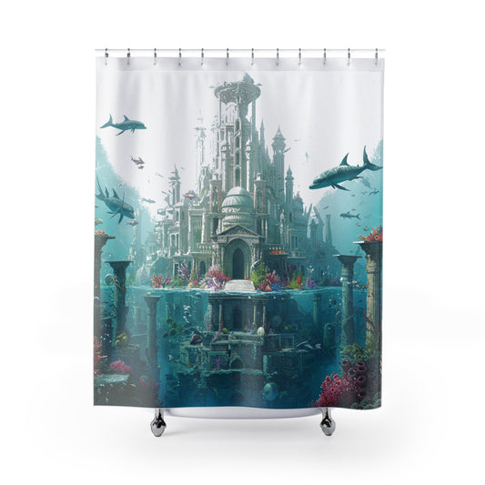 Mystic Atlan Warrior Shower Curtain