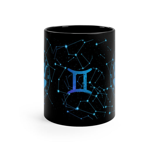 Starry Night Edition - Gemini Zodiac Coffee Mug, Astrology Gift, Horoscope Mug, Cosmic Design, Star Sign Mug, Personalized Astrology Cup