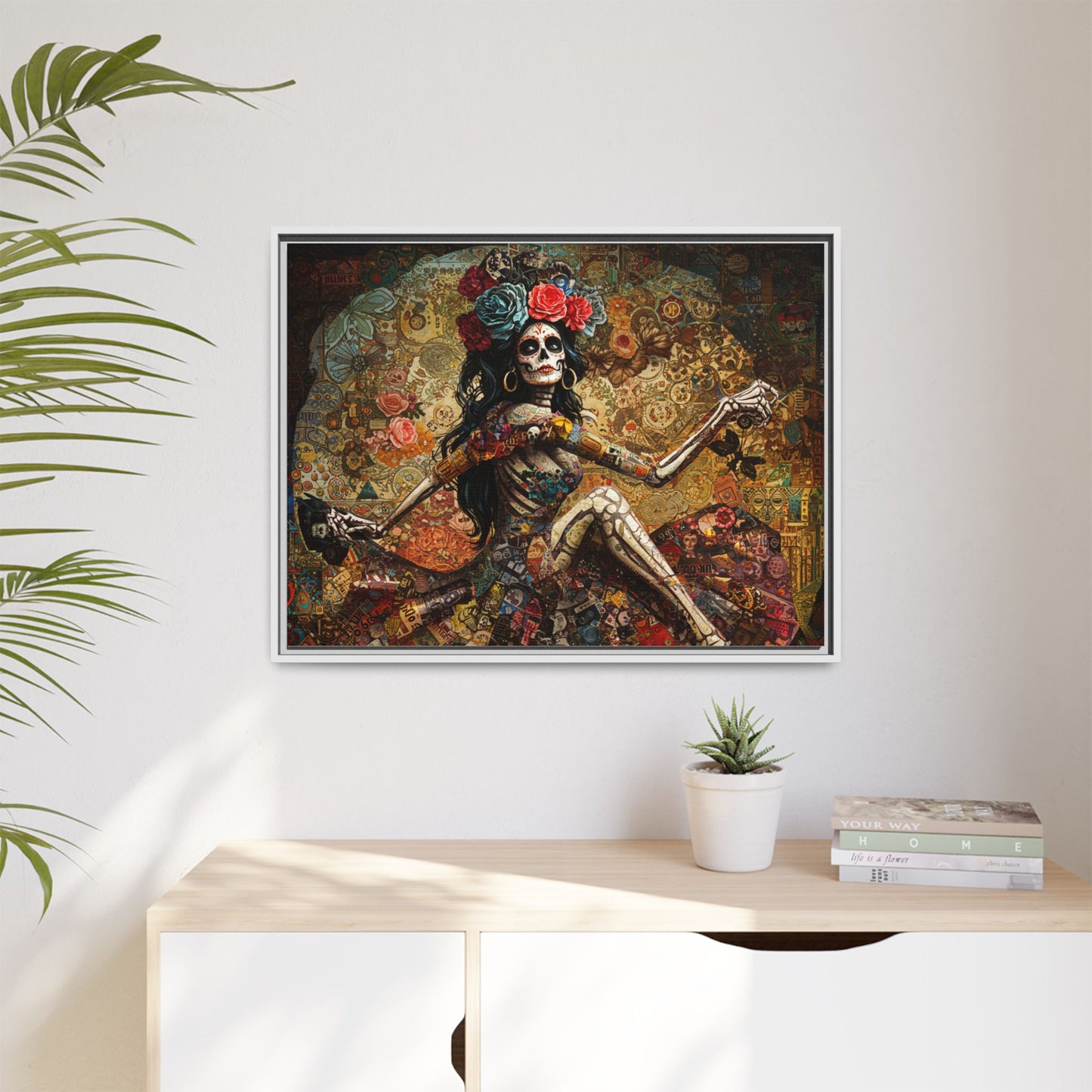 LaCatrina Elegance: Exquisite Multicolor Matte Canvas