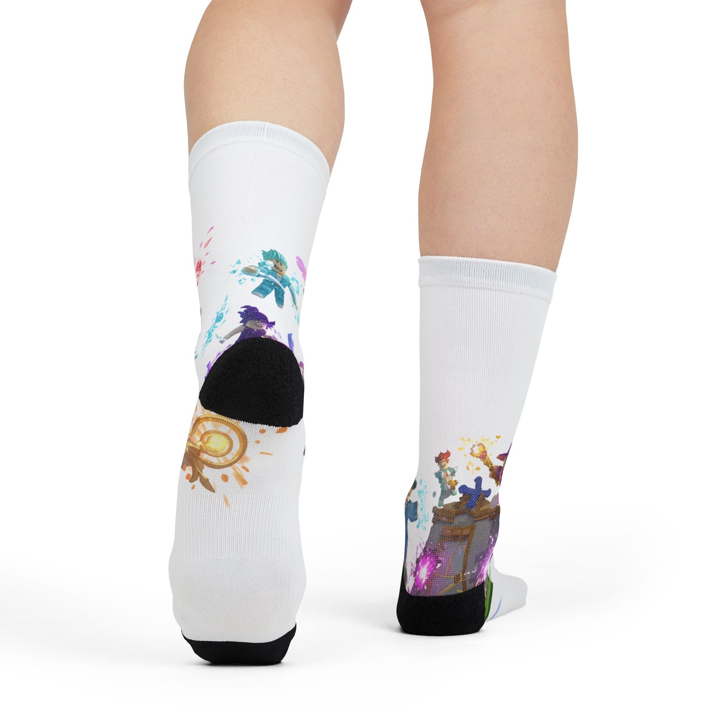 Voxel Invasion Edgy Crew Socks