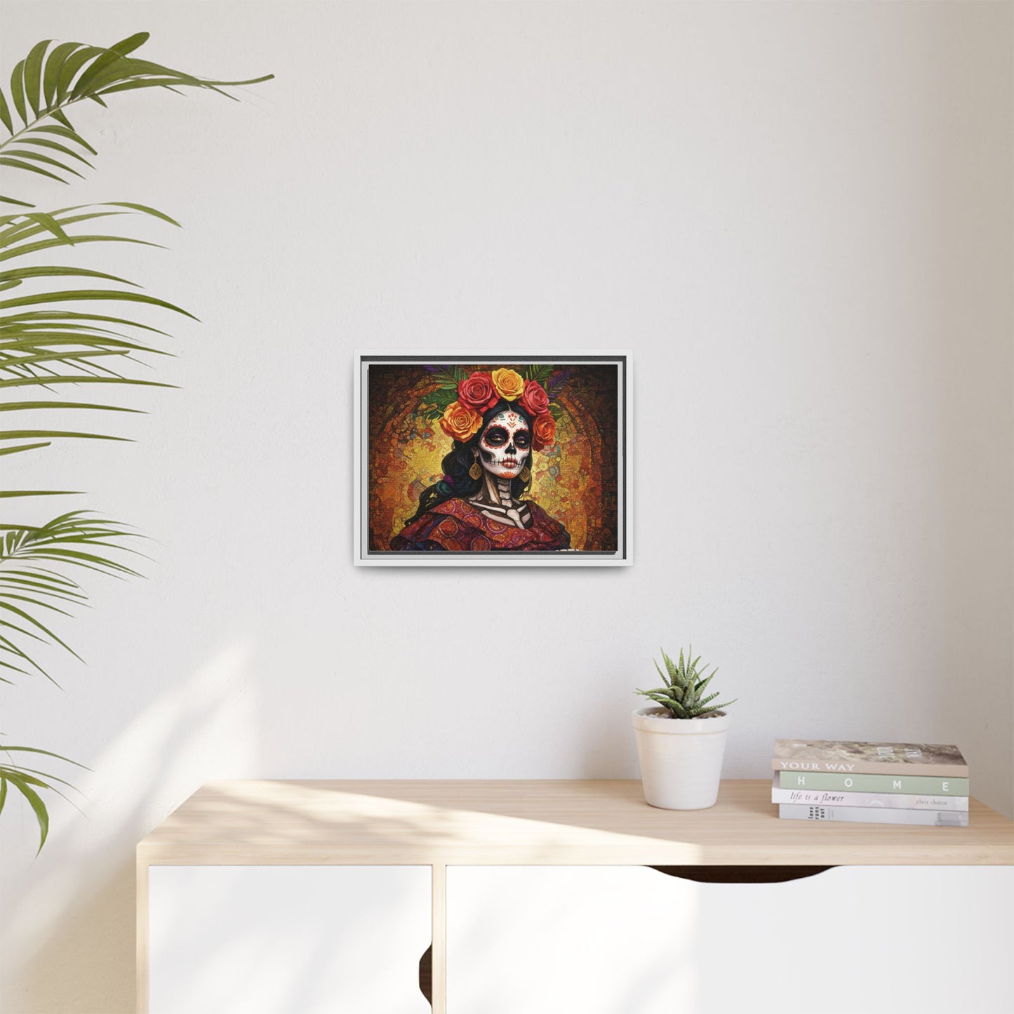 LaCatrina Elegance: Multi-Color Framed Matte Canvas Art