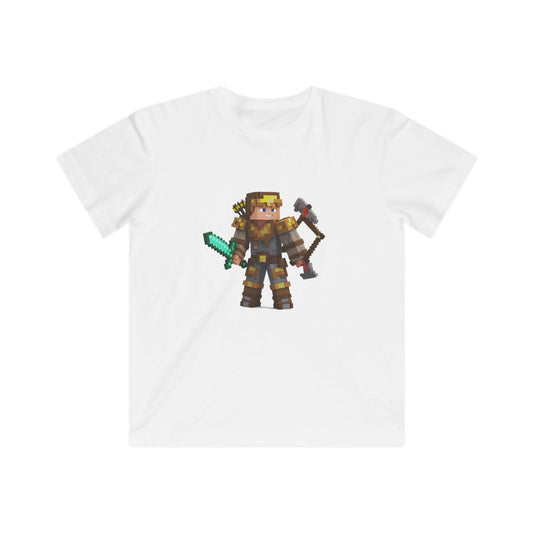 Pixel Power Play Kids Tee - Casual Mine Warriors Magic!