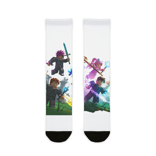 Pixel Powerhouse Edgy Crew Socks