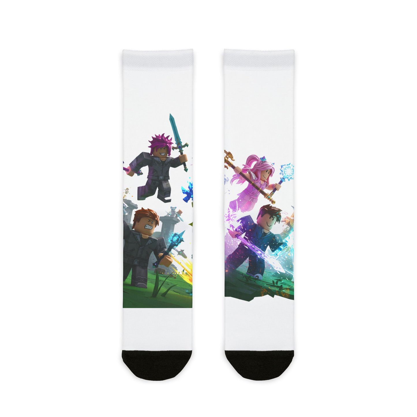 Pixel Powerhouse Edgy Crew Socks