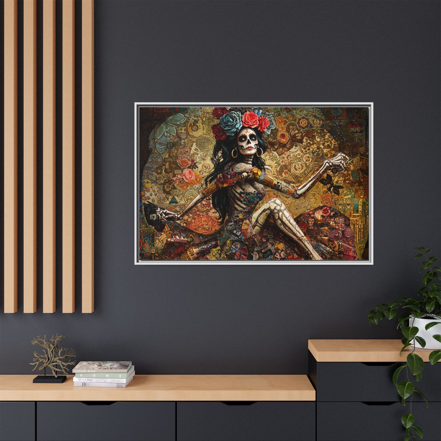 LaCatrina Elegance: Exquisite Multicolor Matte Canvas