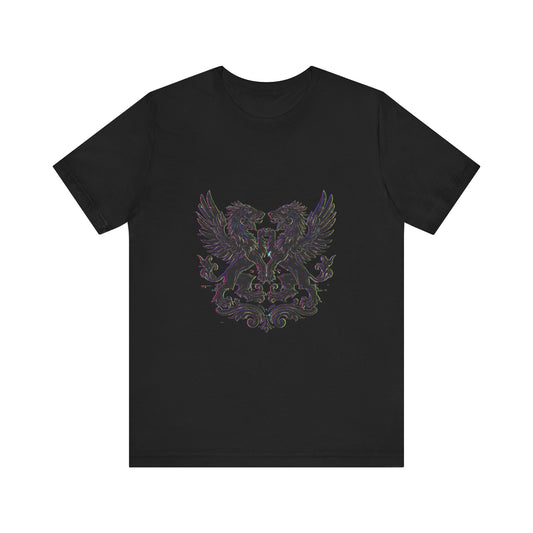 Trendsetter Glitch Heraldry Tee - Unisex & Stylish