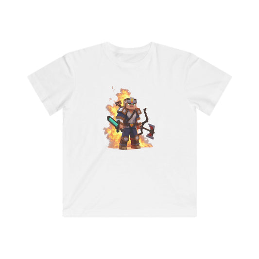 Pixel Power Player - Kids' Mine Warriors-Inspired Tee