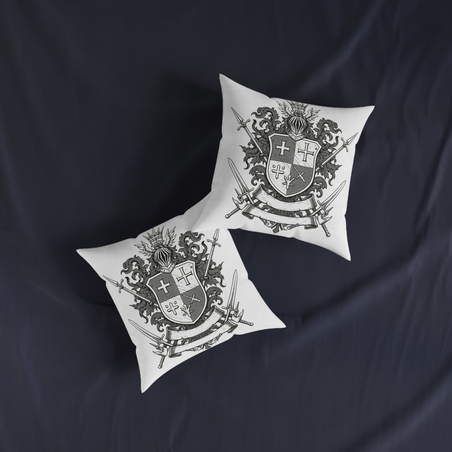 Edgy Guild Embrace: Dual-Sided Designer Square Pillow