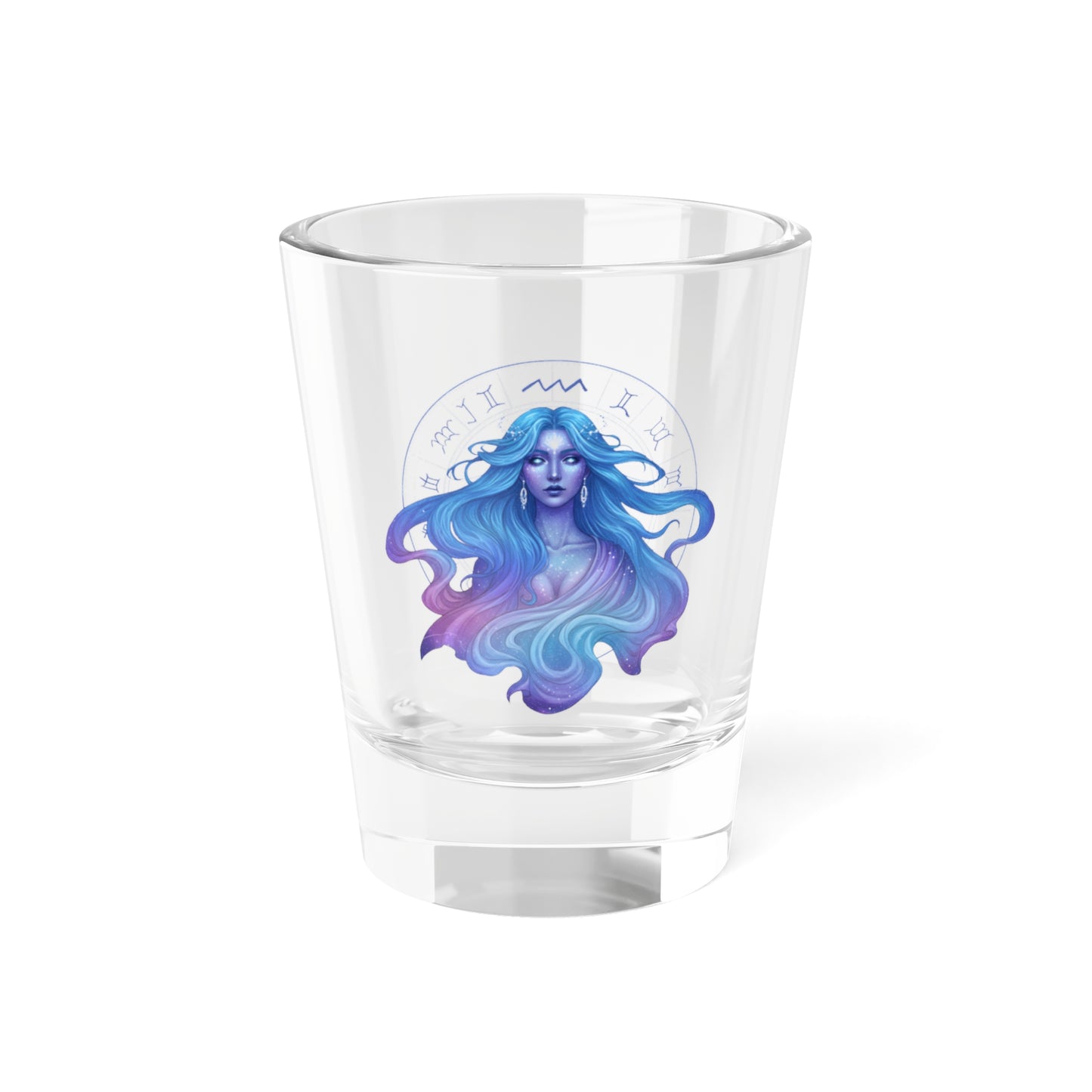 Aquarius Vibes 1.5oz Trendy Zodiac Shot Glass