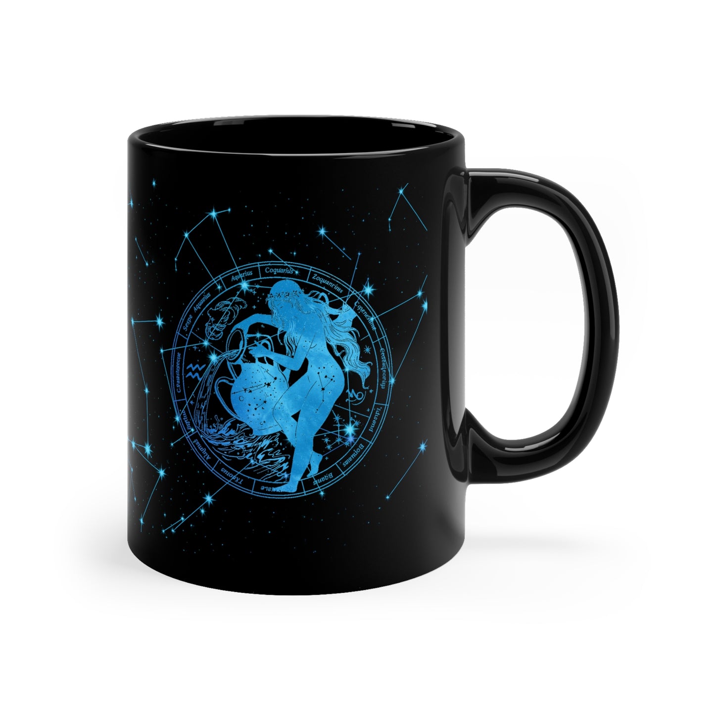 Starry Night Edition - Aquarius Zodiac Coffee Mug - 11oz Constellation Design, Astrology Gift, Horoscope Lover's Mug, Celestial Drinkware, Star Sign Decor