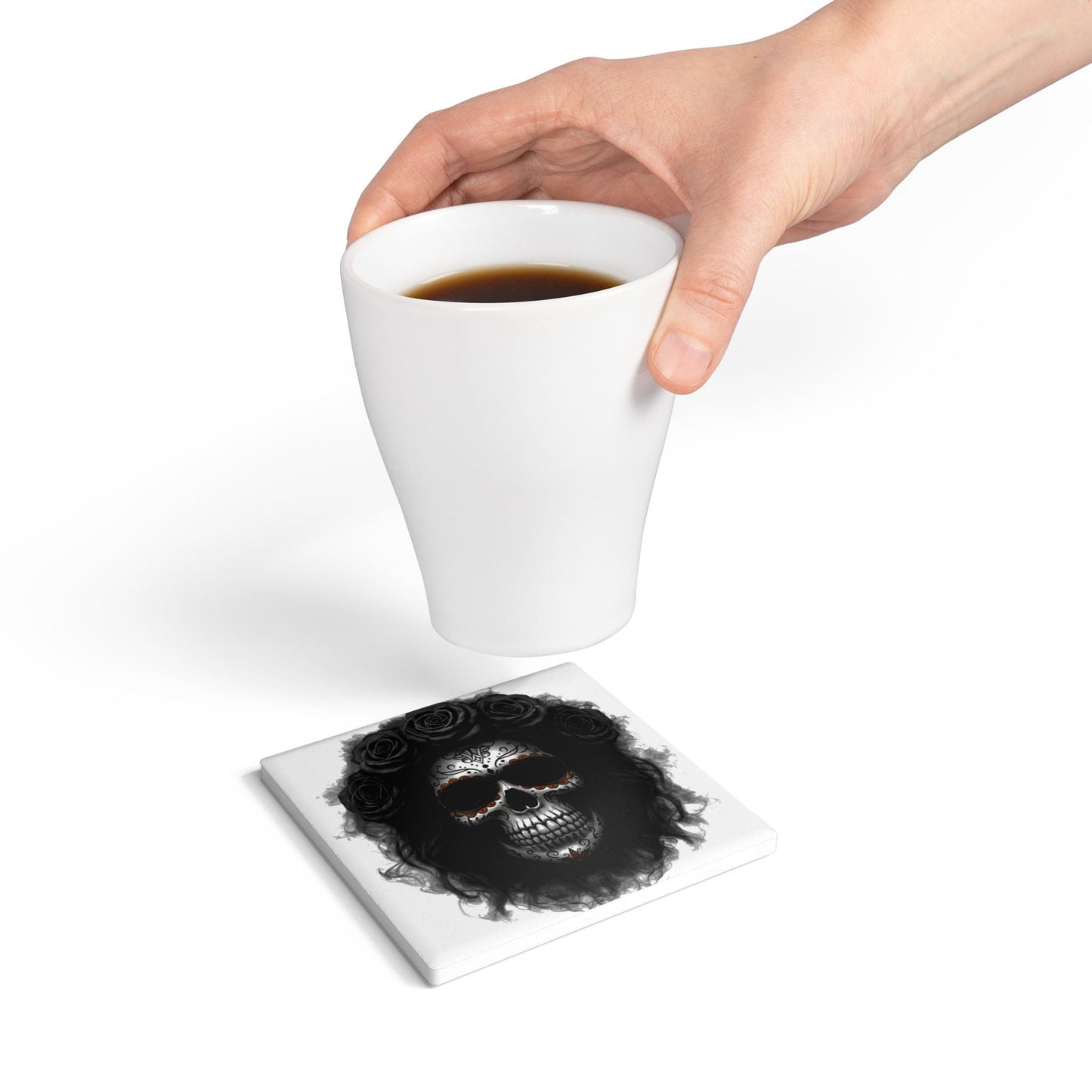 LaCatrina Edge: Daring Ceramic Coaster Design #6