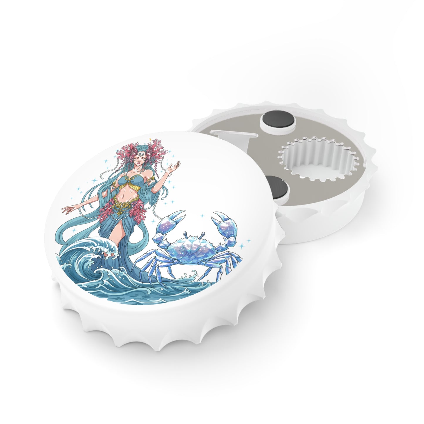 Cosmic Crab Zodiac Bottle Opener - Cancer Edition