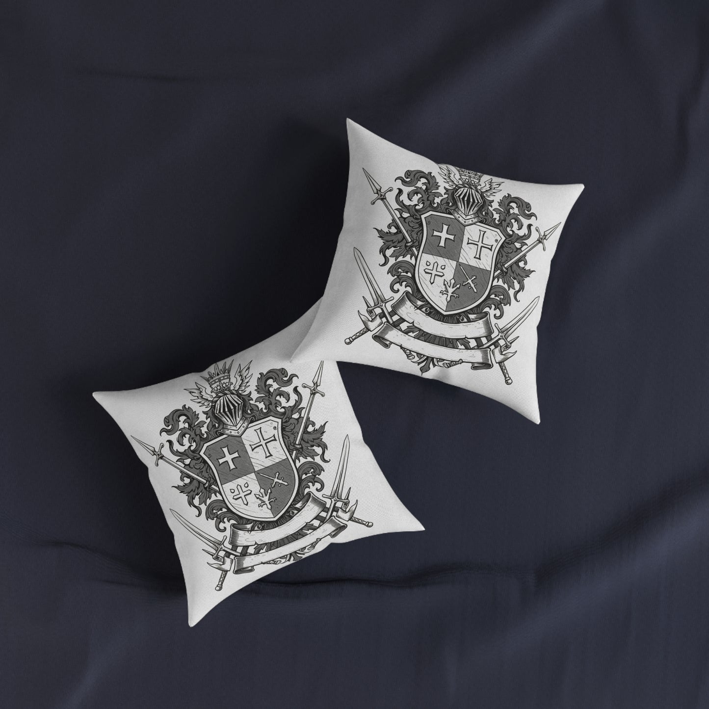 Edgy Guild Embrace: Dual-Sided Designer Square Pillow