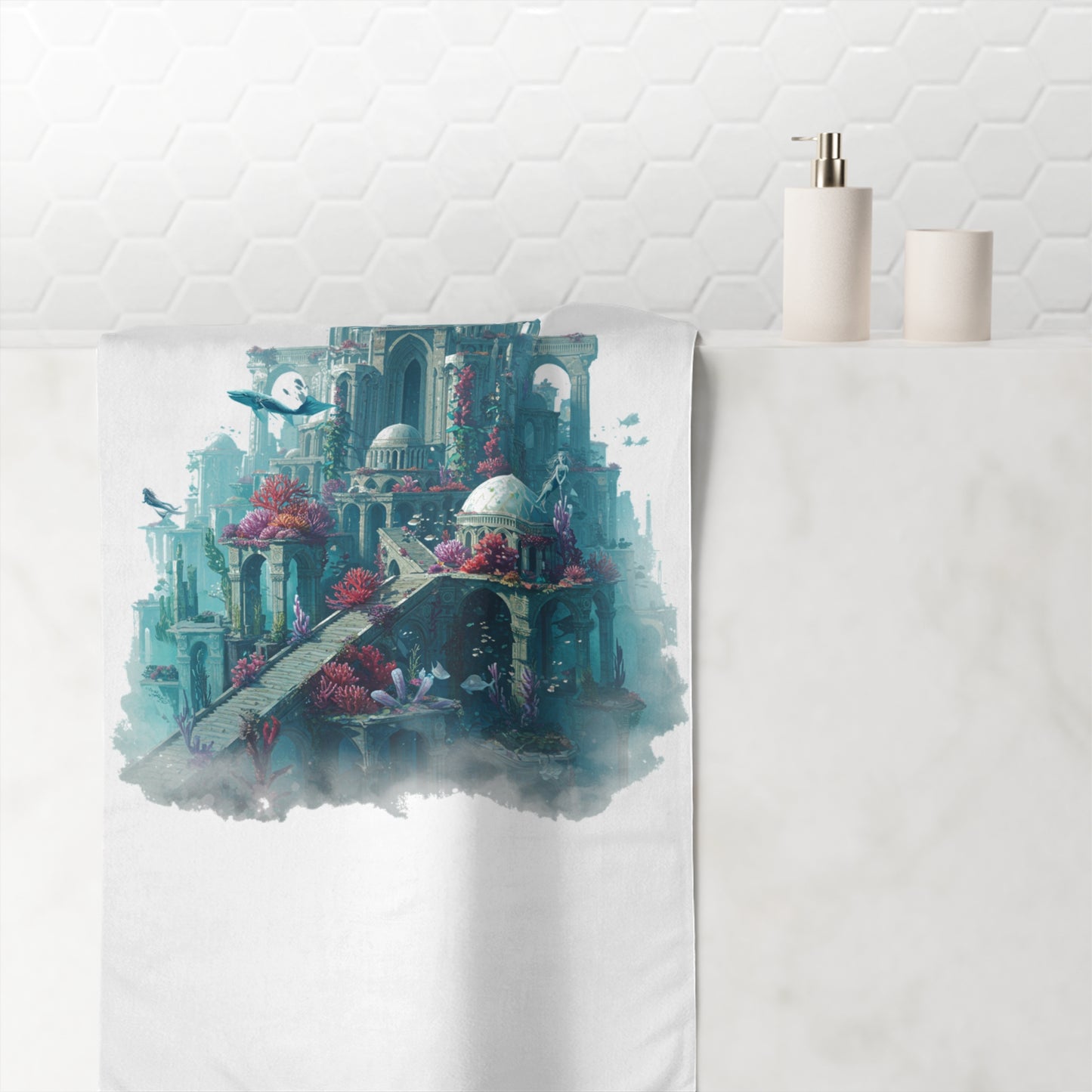Atlantis Escape Mink-Cotton Towel - Explore in Comfort