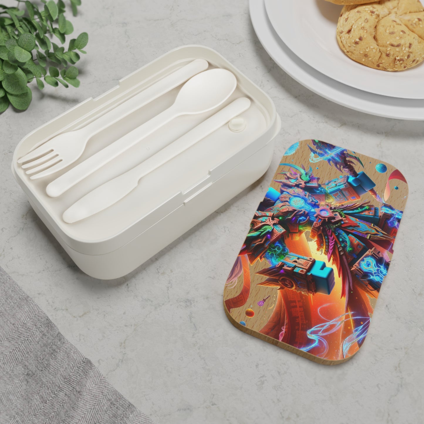 Sleek Minimalist Bento Box - Perfect for On-the-Go!