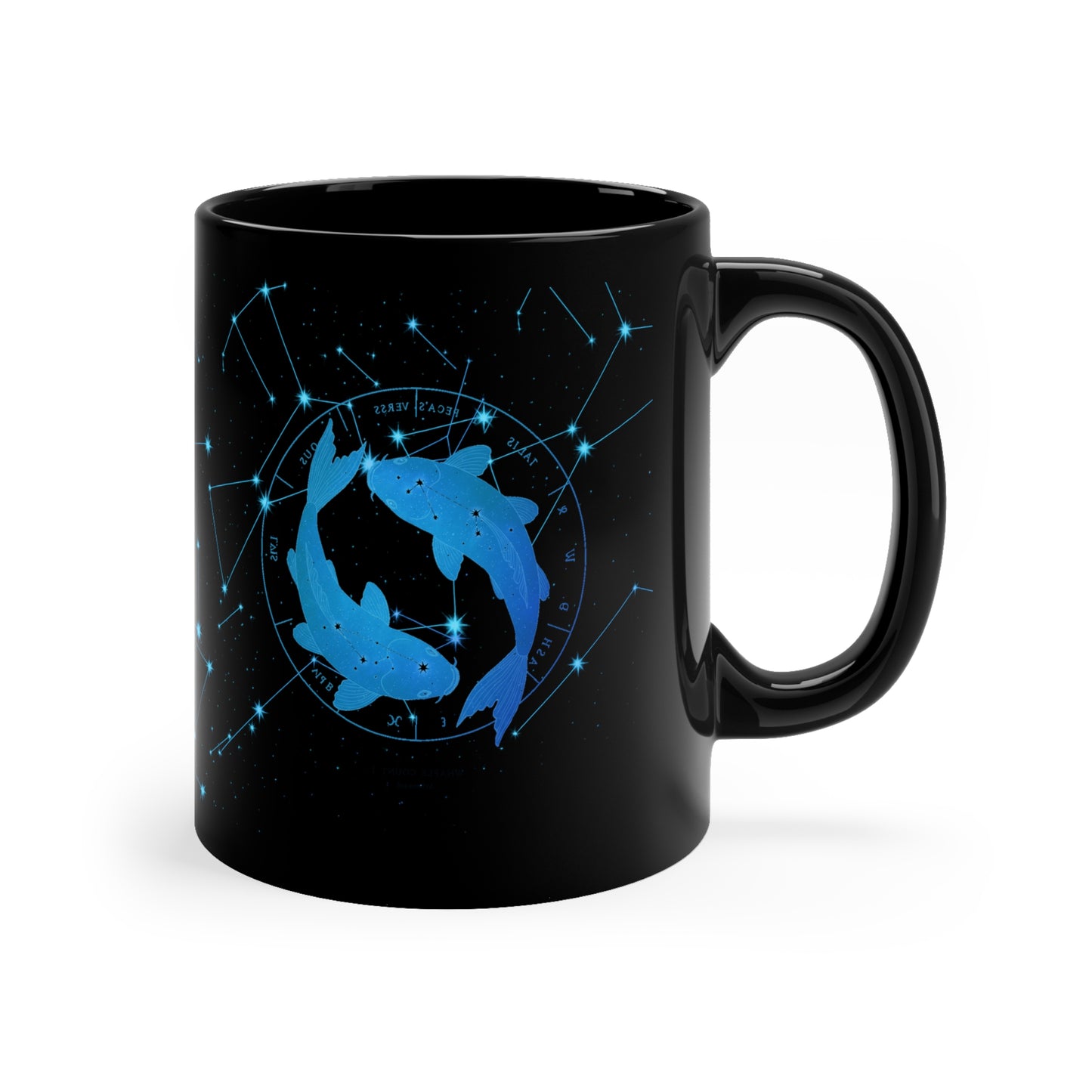 Starry Night Edition - Pisces Constellation Coffee Mug, Zodiac Mug, Astrology Gift, Horoscope Coffee Cup, Personalized Star Sign Mug, Celestial Drinkware
