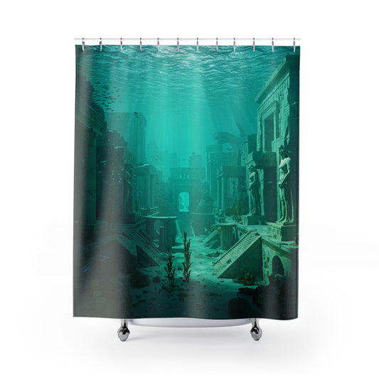 Atlantis Unveiled - Edgy Shower Curtain Design