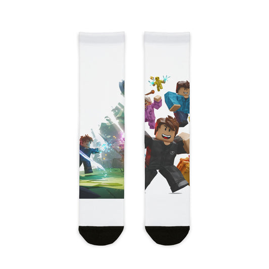 Pixel Prowess: Edgy Voxel Crew Socks