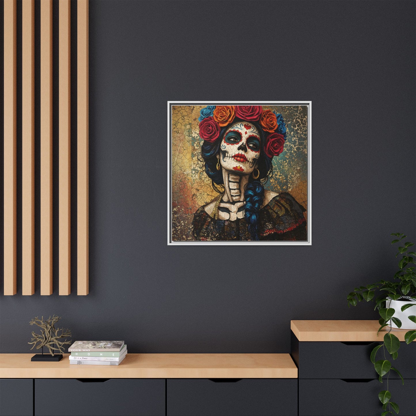 LaCatrina Essence - Framed Multicolor Matte Canvas Art #3