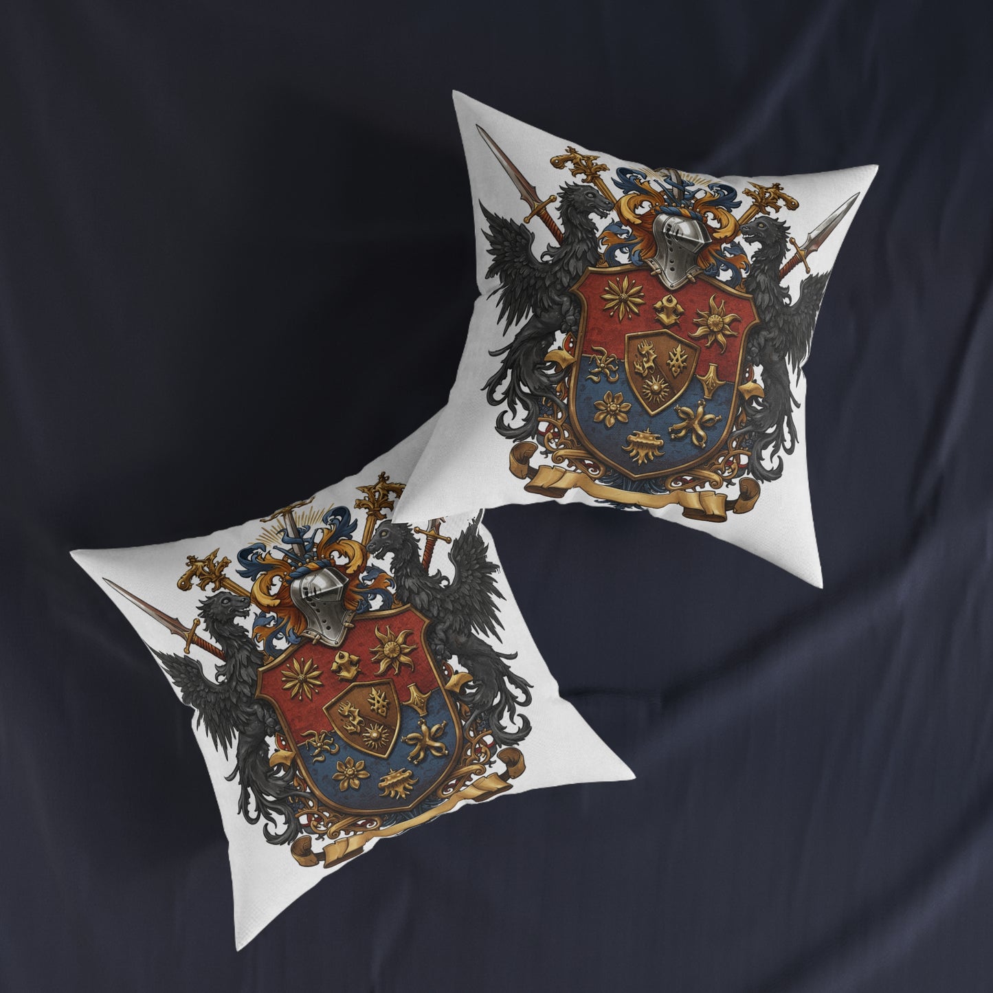 Edgy Elegance: Dual Guild #62 Square Pillow
